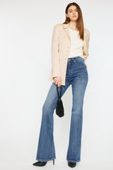 Kancan Cat's Whiskers High Waist Flare Jeans - Retro Style & Flattering Fit