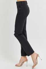 RISEN Women's High Rise Bootcut Jeans with Wide Waistband – Premium Comfort & Style