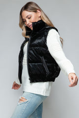 Stylish Quilted Vest with Luxurious Fur Lining - Cozy Outerwear