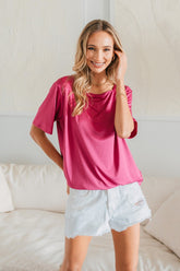 Full Size Square Neck Short Sleeve Top - Versatile & Trendy by Sew In Love