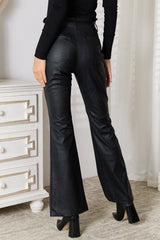 Kancan Slit Flare Leg Pants - Trendy and Versatile Women's Fashion