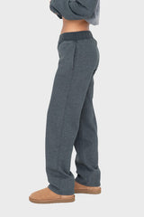 Mono B Cozy Elastic Waist Fleece Pants with Pockets - Ultimate Comfort & Warmth