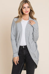 BOMBOM Women's Open Front Long Sleeve Cocoon Cardigan - Cozy & Stylish Layering Essential