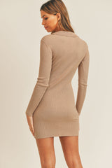 Mable Ribbed Button-Up Mini Shirt Dress - Versatile & Chic