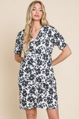 BOMBOM Women's Floral Button Down Mini Dress - Versatile Style for Any Occasion
