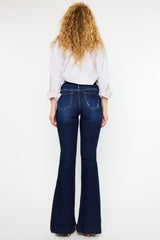 Kancan Mid Rise Slim Flare Jeans - Vintage Style & Modern Comfort