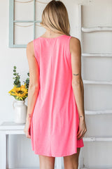 Heimish V-Neck Mini Tank Dress with Pockets - Flirty & Comfortable Summer Essential