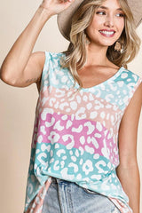 BiBi Leopard Print V-Neck Tank Top for Women - Stylish & Trendy