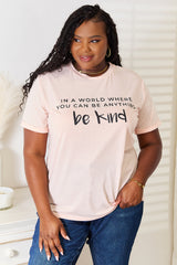 Simply Love Slogan Graphic Cuffed T-Shirt - Trendy & Stylish Expression