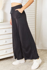 Trendy Wide Leg Pocketed Pants for Women - Basic Bae Collection
