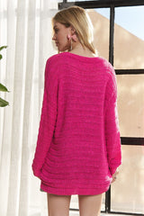 ADORA Women's V-Neck Drop Shoulder Long Sleeve Sweater - Effortless Style