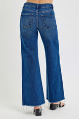 RISEN High Rise Tummy Control Wide Leg Jeans with Pockets