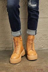 East Lion Corp Platform Combat Boots - Chic, Durable & Versatile Footwear
