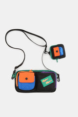 Himawari Medium Nylon Crossbody Bag with Removable Strap & EarPods Organizer