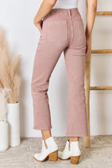 RISEN High Rise Ankle Flare Jeans - Chic Full Size Denim for Modern Fashion Enthusiasts