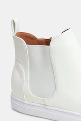 Trendy Faux Suede Elastic Panel Sneakers - Comfortable Slip On Shoes