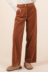 Mittoshop Women's Corduroy Elastic Waist Pants - Comfortable & Stylish