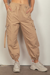 Y2K-Inspired Elastic Waist Cargo Pants with Utility Pockets | NK Wears