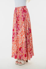 White Birch Full Size High Waisted Floral Woven Skirt - Versatile & Stylish