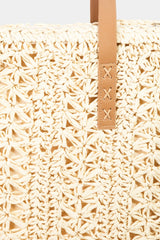 Fame Straw Braided Tote Bag - Stylish & Versatile Summer Accessory