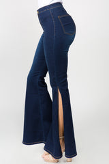 American Bazi Women's Side Slit Flare Jeans - Trendy and Stylish Denim