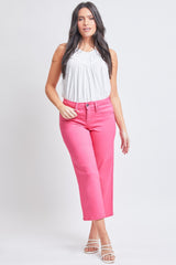 YMI Jeanswear Full Size Mid-Rise Hyperstretch Cropped Straight Pants for Women