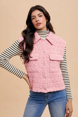 Annie Wear Quilted Snap Down Vest Coat - Stylish and Warm Outerwear