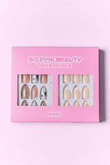SO PINK BEAUTY Press-On Nails 2 Packs - Versatile Chic Designs with Easy Application