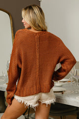 BiBi V-Neck Cable Knit Sweater - Elegant Winter Wardrobe Essential