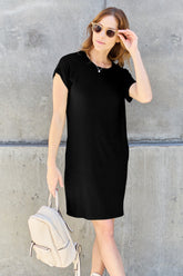 Basic Bae Bamboo Full Size Dress with Pockets - Soft & Comfortable