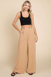 Culture Code High Waist Wide Leg Cargo Pants - Trendy & Versatile