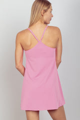 Stylish Sleeveless Tennis Dress with Built-In Unitard Liner for Comfort & Support