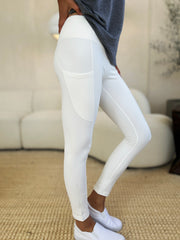 High-Performance Wide Waistband Sports Leggings - Opaque & Stretchy for Optimal Comfort