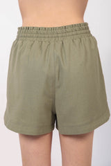 Eco-Friendly Linen Shorts with Drawstring Elastic Waist | VERY J