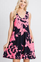 Heimish Floral V-Neck Tank Dress with Pockets - Summer Essential