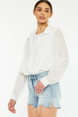 Kancan High Rise Side Slit Denim Shorts - Trendy Summer Wardrobe Essential