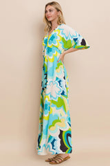 ODDI Floral Print Slit Maxi Dress – Elegant Summer Fashion