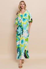 ODDI Floral Print Slit Maxi Dress – Elegant Summer Fashion