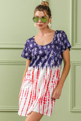 Patriotic American Flag Tee Dress - Show Your USA Pride