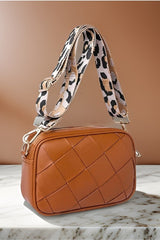 Zenana Cassette Woven Crossbody Bag - Stylish & Durable PU Leather