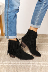 Legend Women's Fringe Ankle Cowboy Boots - Chic Western Style