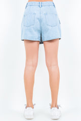 Trendy American Bazi Cargo Pocket Mini Skort for Women