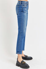 RISEN High Rise Tummy Control Bootcut Crop Jeans - Stylish Comfort for Every Occasion | NK Wears