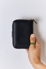David Jones Compact PU Leather Mini Wallet with Ample Storage