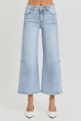 RISEN Women's High Rise Wide Leg Crop Jeans - Stylish & Comfortable Denim for All Occasions