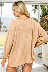BiBi Women's Cozy Long Sleeve Top with Thumb Holes & Kangaroo Pocket