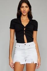 Kancan Full Size High Rise Frayed Hem Denim Shorts - Trendy Summer Wardrobe Essential