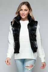 Stylish Quilted Vest with Luxurious Fur Lining - Cozy Outerwear