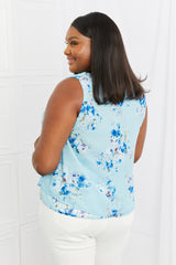 Sew In Love Floral V-Neck High Low Tank Top - Chic & Versatile
