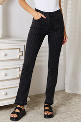 Kancan Women's Striped Pants with Functional Pockets - Chic & Versatile